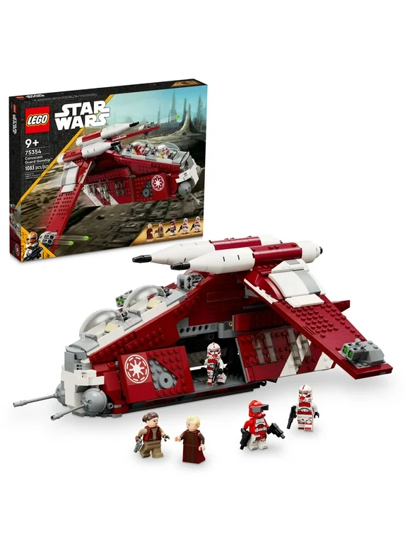 LEGO Star Wars: The Clone Wars Coruscant Guard Gunship 75354 Buildable Star Wars Toy for 9 Year Olds, Gift Idea for Star Wars Fans Including Chancellor Palpatine, Padme and 3 Clone Trooper Minifigures