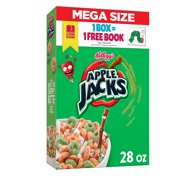 Kellogg's Apple Jacks Breakfast Cereal, 8 Vitamins and Minerals, Kids Snacks, Original, 28oz, 1 Box