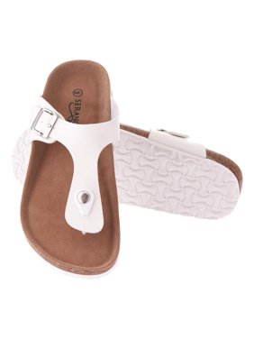 Seranoma Thong Sandal For Women - Platform Slide Sandals With Cork Wedge Sole And Microfiber Insole, Buckle Closure, Easy Slip On, Comfortable Design For Spring And Summer, Boho Style
