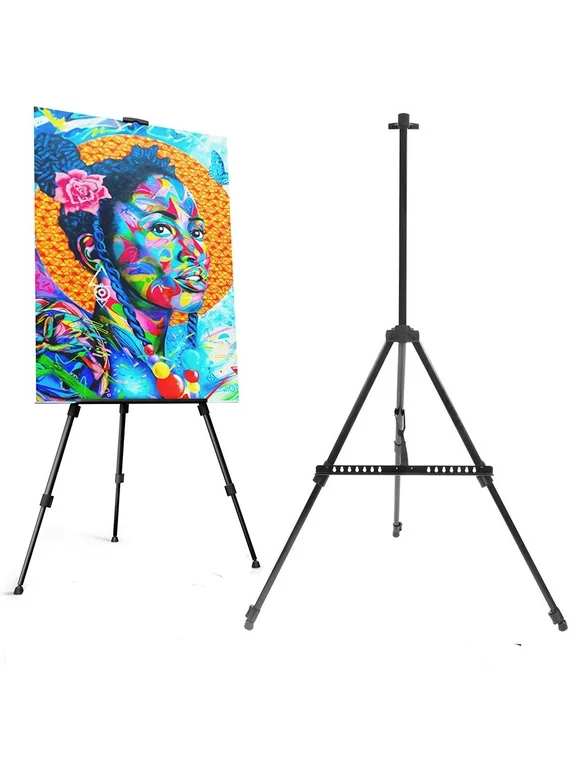 Artist Easel, 63 Inch Artist Easel Stand- Portable Adjustable Height Painting Easel -Table Top Art Drawing Easels for Painting Canvas, Wedding Signs