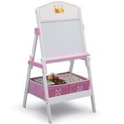 Delta Children Princess Crown Wooden Activity Easel with Storage - Ideal for Arts & Crafts, Drawing, Homeschooling and More