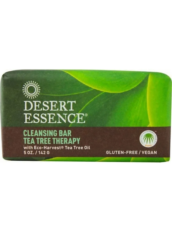 Desert Essence Cleansing Therapy Bar Soap Tea Tree 5 oz Bar Soap