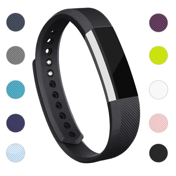 For Fitbit Alta / Alta HR Bands Adjustable Replacement Wrist Bands Soft TPU Material Strap Without Tracker (Black, Large)