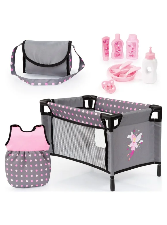 Bayer Baby Doll Travel Bed for Toy Baby Doll/Stuffed Animals with Accessories