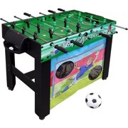 Playmaker 3-in-1 Foosball Multi-Game Table with Soccer and Hockey Target Nets for Kids