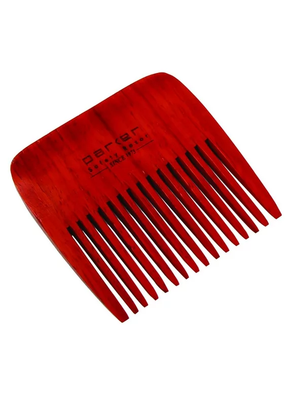 Parker Safety Razor Premium & Natural Rosewood Wide Tooth Beard Comb for Perfect Grooming - Felt Storage Pouch Included