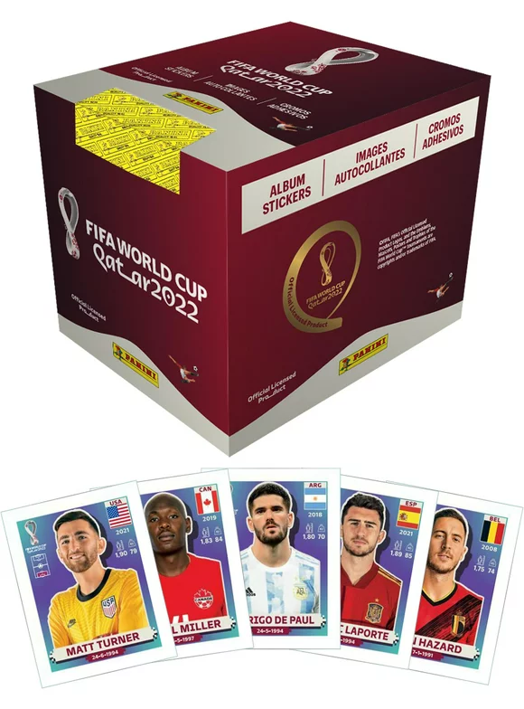 2022 Panini World Cup Soccer Factory Sealed 50-Pack Sticker Box - Fanatics Authentic Certified