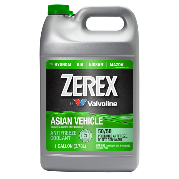 Zerex Asian Vehicle Green Silicate and Borate Free Antifreeze / Coolant 50/50 Ready-to-Use 1 GA