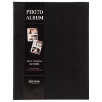 Pinnacle 8 x 10 Black Linen Photo Album, Holds 240 - 4"x6" photos