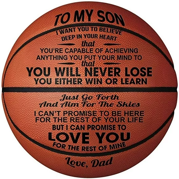 Engraved Outdoor Basketball Gift, Personalized 29.5" Basketball, Custom Birthday Graduation Back To School Gift for Son Daughter Grandson - You Are Capable of Achieving Anything You Put Your Mind To