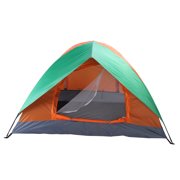 Dome Tent with Camping Accessories, Camping Tent Sun Dome Tent with Easy Setup for Camping Bundle, Tents for Camping Instant Tent for 2-Person, Double Door, Orange & Green, S10424