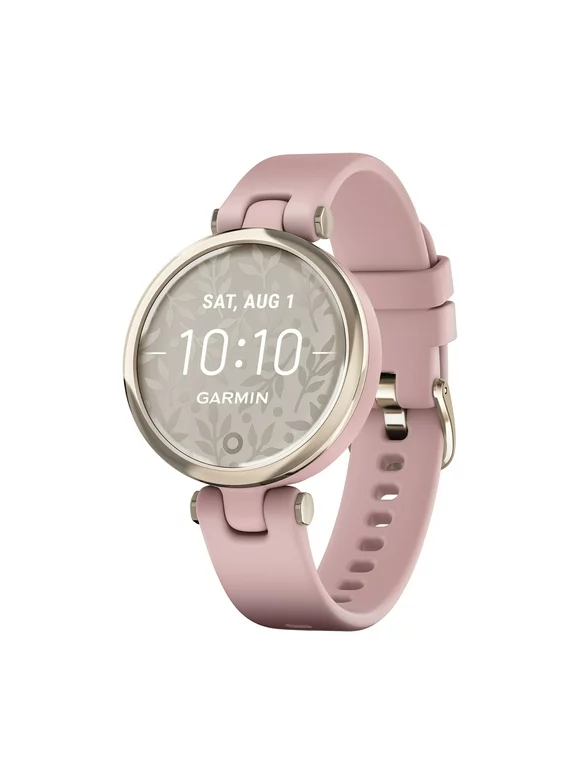 Garmin Lily Sport Edition Smartwatch (Cream Gold Bezel with Dust Rose Case and Silicone Band), 010-02384-03