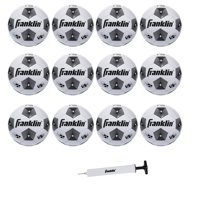 Franklin Sports Size 4 Competition 100 Soccer Balls - 12 Pack Deflated with Pump