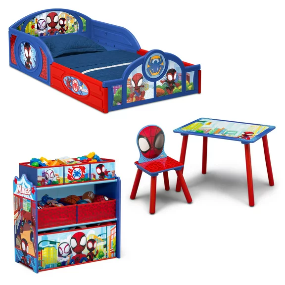 Marvel Spidey and His Amazing Friends 4-Piece Room-in-a-Box - Toddler Bedroom Set
