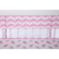 Little Love Secure Me Crib Liner, Pink Chevron Print