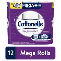 Cottonelle Ultra ComfortCare Soft Toilet Paper, 12 Mega Rolls, Bath Tissue (12 Mega Rolls = 48 Regular Rolls)