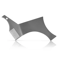 Beard Shaper Stencil Stainless Steel Beard Shaping Guide & Styling Tool for Perfect Line up & Edging Works with Beard Trimmer or Razor for Beard & Facial Hair