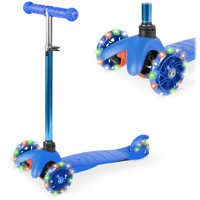 Best Choice Products Kids Mini Scooter w/ Light-Up Wheels and Height Adjustable T-Bar, Blue