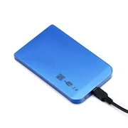 2.5-Inch SATA to USB 2.0 External Aluminum Hard Drive Case Enclosure (Blue) USB 2.0 to SATA 2.5" HDD or SSD Metal Case