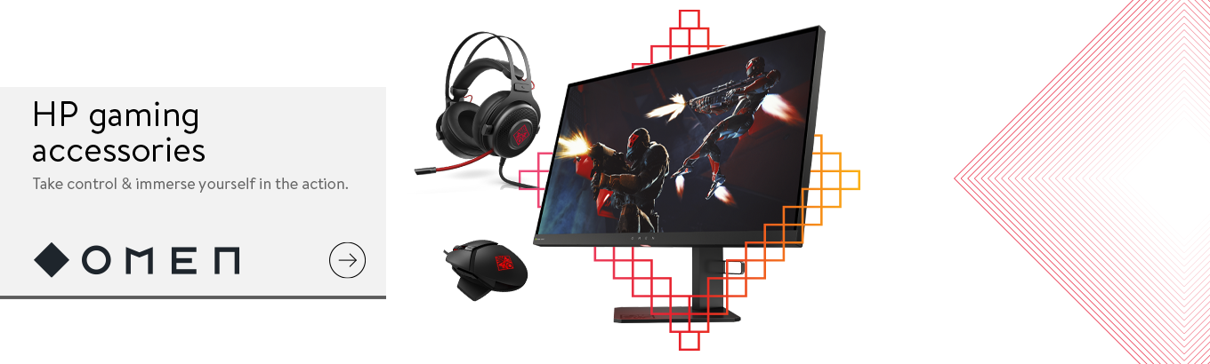HP gaming accessories. Take control & immerse yourself in the action. 