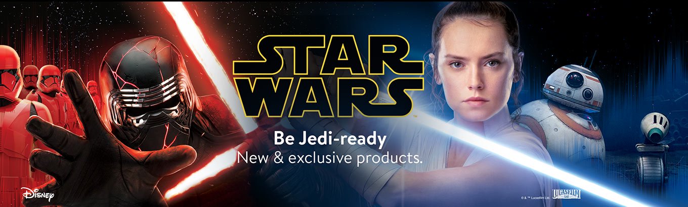 Be Jedi-ready. New. And exclusive products.
