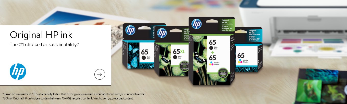 Original HP ink. The number one choice for sustainability. 