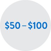$50-$100