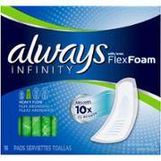 Always Infinity Heavy Flow Pads without Flexi-Wings, (Choose your Count)