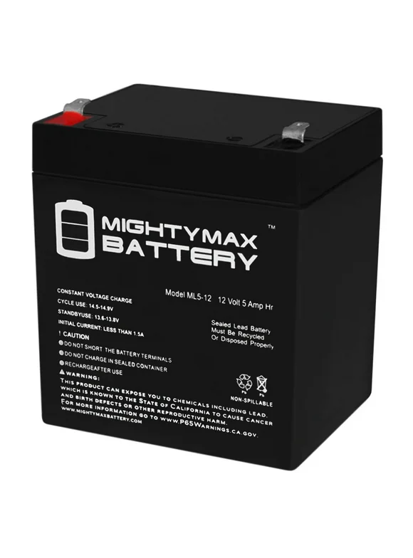 12V 5AH SLA Battery Replacement for EB1250F2, ELB 1250A