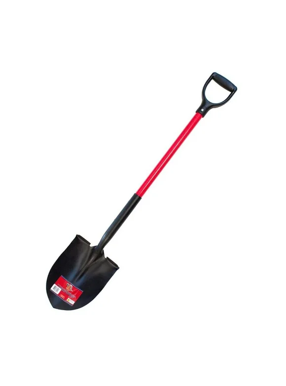 14-Gauge Round Point Shovel with Fiberglass D-Grip Handle