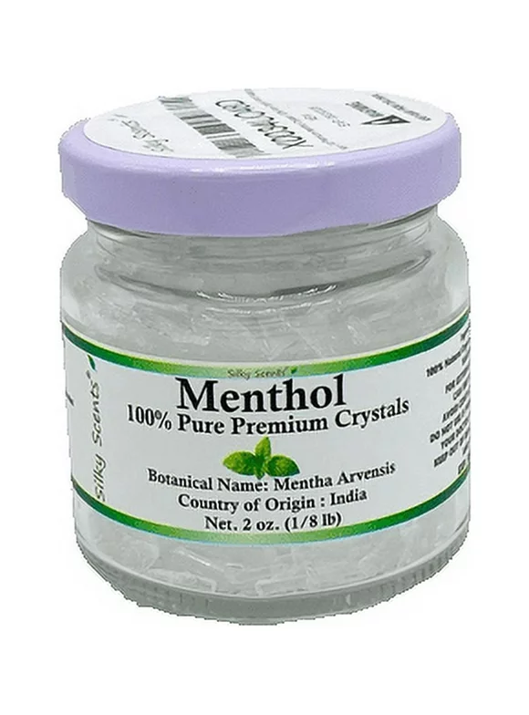 2 oz Premium Menthol Crystals 100% Pure Organic and Natural in Glass Jar