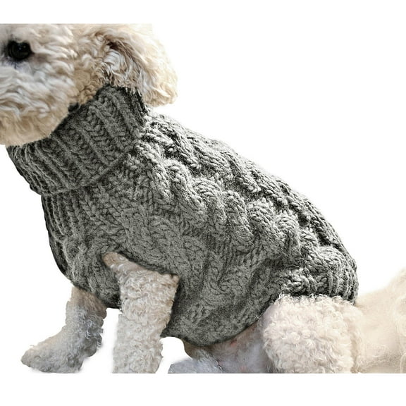 60% Off Clear! SUWHWEA Fashiom Pets Solid Winter Dog Sweater Knitted Warm Sleeveless Pet Clothes Pet Supplies on Clearance Fall Savings in Season