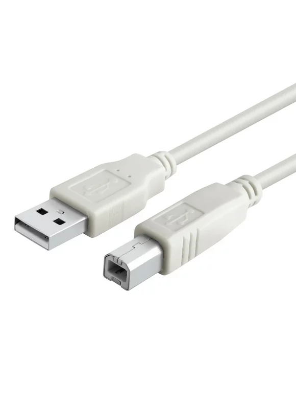 6ft EpicDealz USB Cable for Canon PIXMA MG2520 Inkjet All-in-One Printer - White / Beige