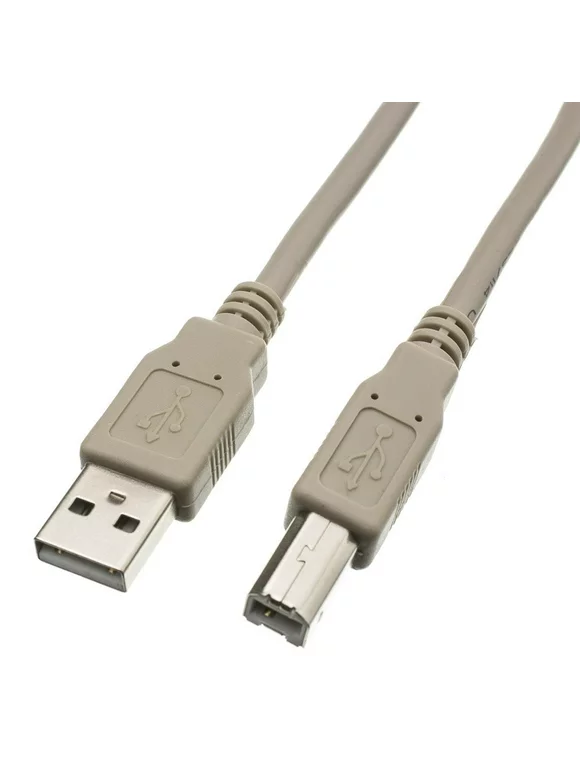 6ft USB Cable for Canon PIXMA MG2520 Inkjet All-in-One Printer, Beige or White