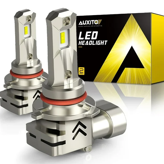 AUXITO 9005 LED Headlight Bulbs 6000K White, 14000LM 300% Brighter 9005 LED Bulb for High Beam Low Beam, HB3 LED Headlight Bulb, Pack of 2