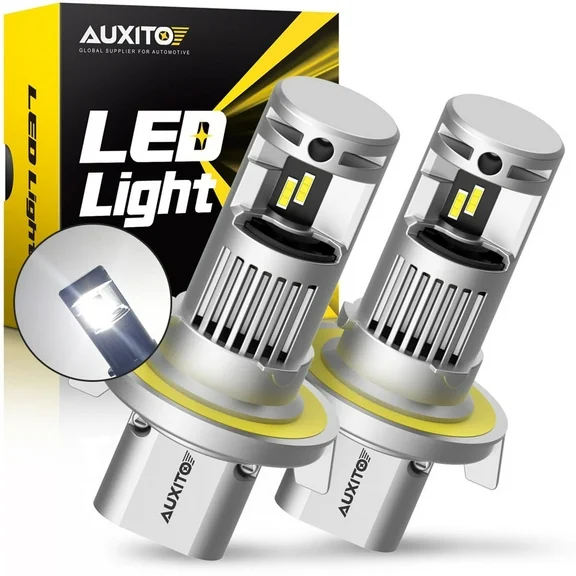 AUXITO H13 9008 LED Headlight Bulbs, 100W 20000LM, 600% Brightness, 6000K Cool White, Pack of 2