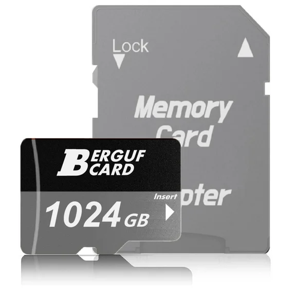 BERGUF 1TB High Speed Flash Memory Card with SD Adapter, Compatible for Smartphones, Tablets, Cameras and More