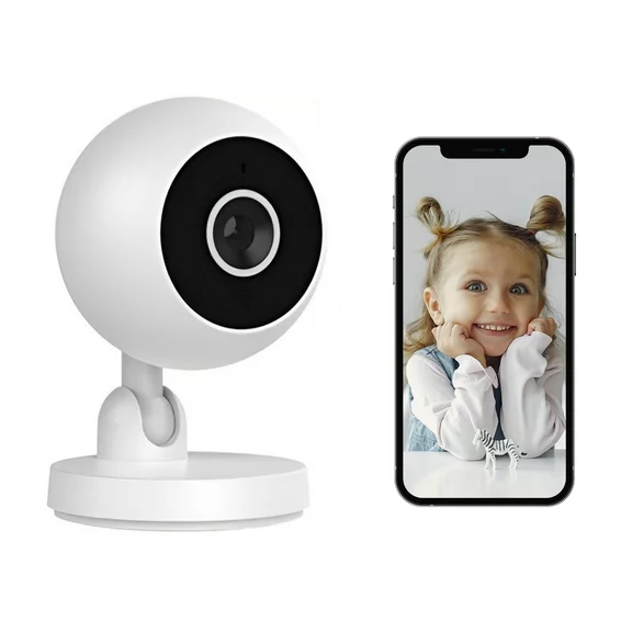 Baby Monitor Camera, Ingzy HD 1080P Wireless WiFi Security Camera Baby Pet Monitor 360 Rotation Two-way Audio Camera (Supports Only 2.4Ghz)