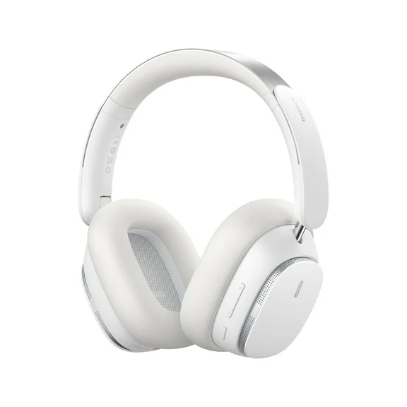 Baseus H1 Pro Noise Cancelling Headphones Wireless Bluetooth Over-Ear Headphones with Microphone, White