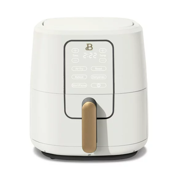 Beautiful 6 Qt Air Fryer with TurboCrisp Technology and Touch-Activated Display, White Icing by Drew Barrymore