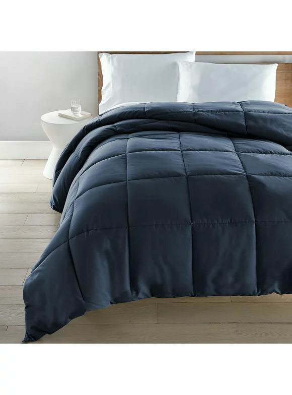 Beckham Hotel Collection 1600 Series, Lightweight Luxury Goose Down Alternative Comforter, Full/Queen - Navy Blue