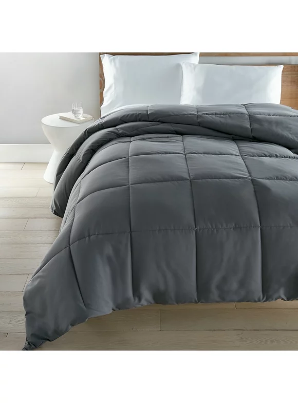 Beckham Hotel Collection 1600 Series, Lightweight Luxury Goose Down Alternative Comforter, King/Cali King, Slate Gray