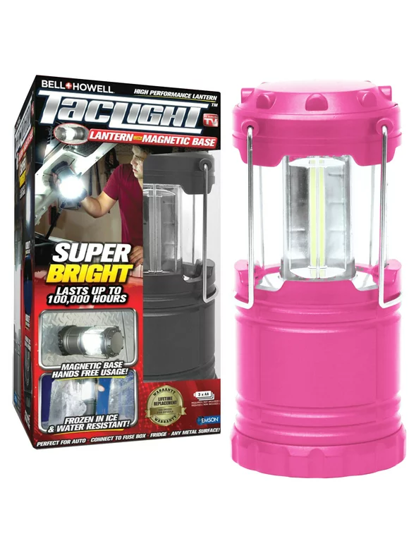 Bell + Howell LED TacLight Lantern, Ultra Bright Military Tough Tactical Lantern, Great for Camping Outdoors or Power Outages, Pink - As Seen On TV