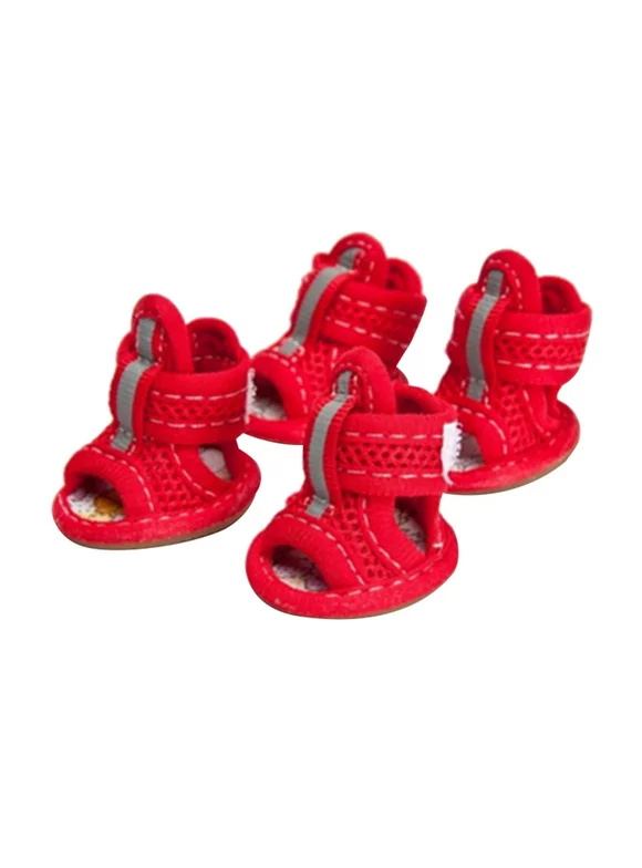 Bescita Dog Summer Shoes Breathable Mesh Shoes Dog Sandals Prevent Hot Feet