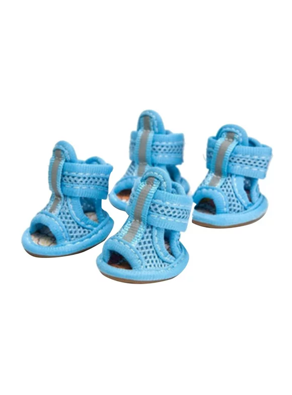 Bescita Dog Summer Shoes Breathable Mesh Shoes Dog Sandals Prevent Hot Feet