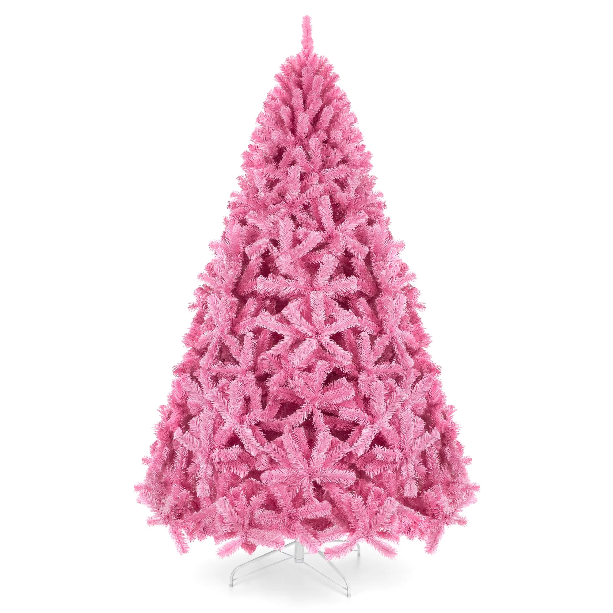 Best Choice Products 6ft Artificial Pink Christmas Full Tree Festive Holiday Decoration w/ 947 Branch Tips, Stand