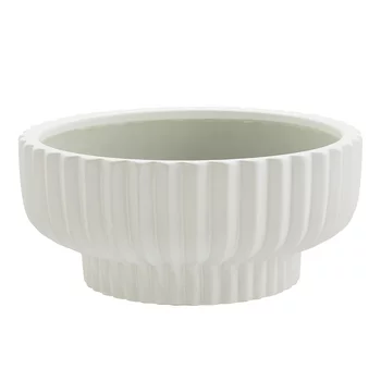 Better Homes & Gardens Pottery 12" Fischer Round Ceramic Planter, White