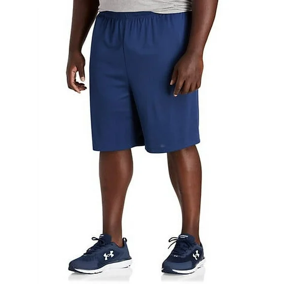 Big + Tall Essentials by DXL Men's Big and Tall  Men's Mesh Shorts, Black/Navy, 3XL, Pack of 2 Black Navy 3XL