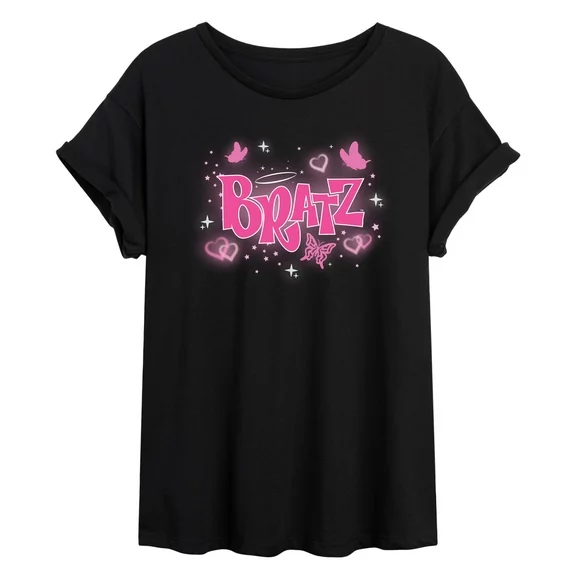 Bratz - Y2K Logo - Butterflies - Juniors Ideal Flowy Muscle T-Shirt