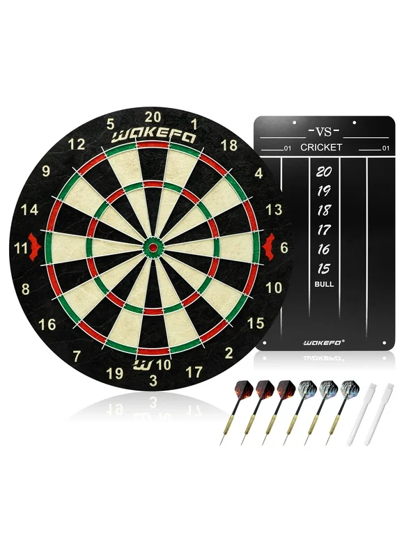 Bristle Dartboards Dart Board Set: High-Grade Compressed Sisal Dart Board Set with Print Numbers and Staple-Free Bullseye, Dart Board Suitable for Adults in Party/Competition/Bar/Garage/Game